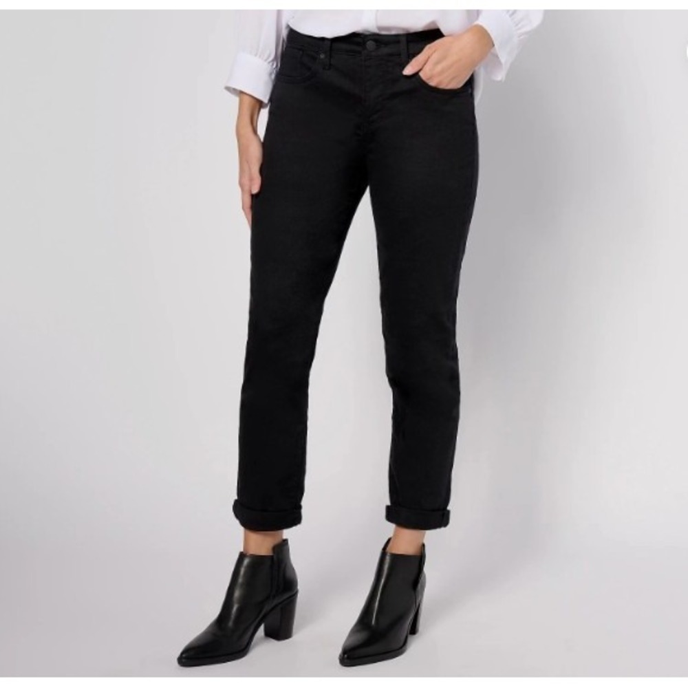 NYDJ Margot Girlfriend Jeans Black Lift-Tuck Cool Embrace Plus Size 22W